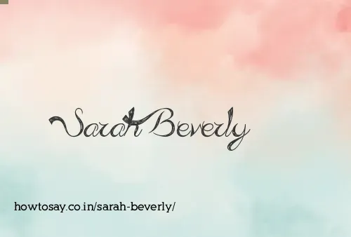 Sarah Beverly