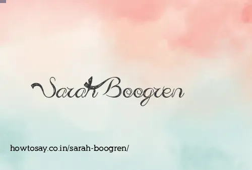 Sarah Boogren