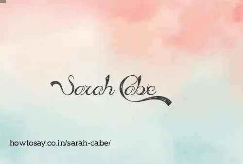 Sarah Cabe