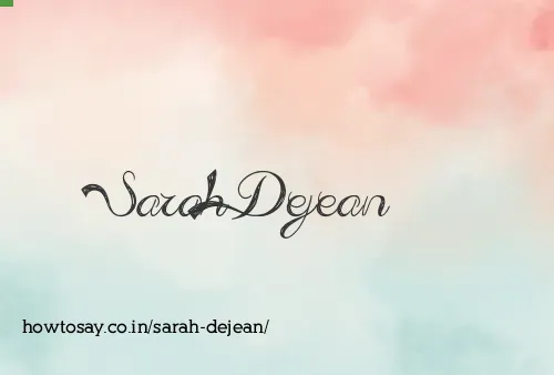 Sarah Dejean