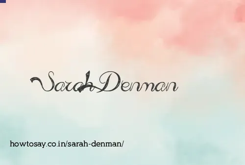 Sarah Denman