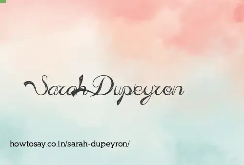 Sarah Dupeyron