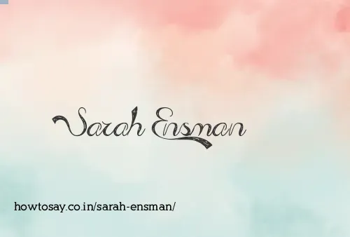 Sarah Ensman