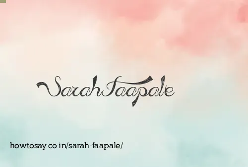 Sarah Faapale