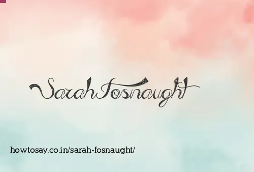 Sarah Fosnaught