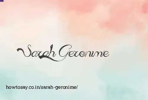Sarah Geronime