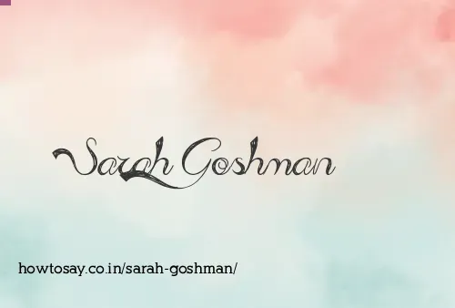 Sarah Goshman