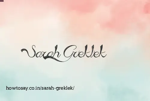 Sarah Greklek