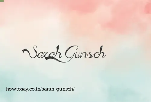 Sarah Gunsch
