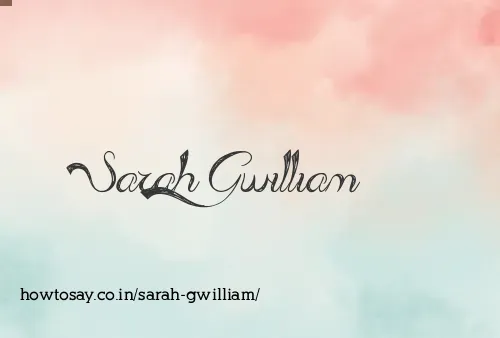 Sarah Gwilliam