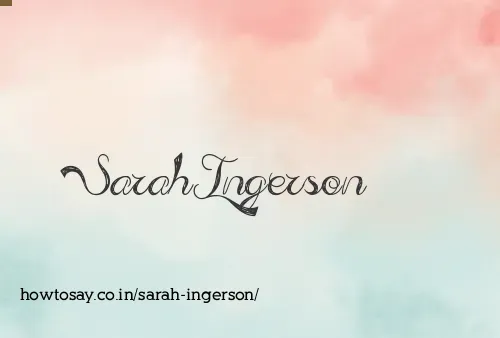 Sarah Ingerson