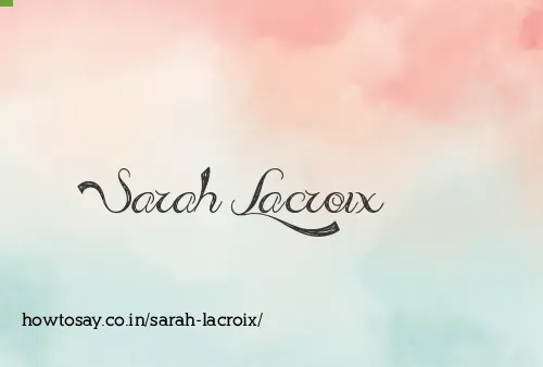 Sarah Lacroix