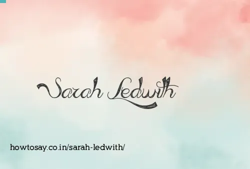 Sarah Ledwith