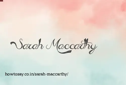 Sarah Maccarthy