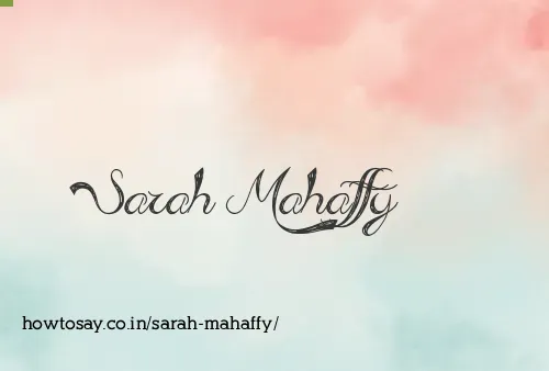 Sarah Mahaffy
