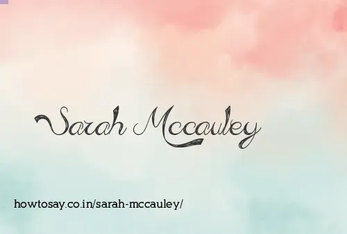 Sarah Mccauley
