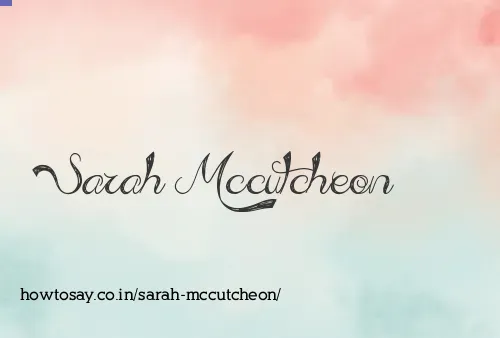 Sarah Mccutcheon