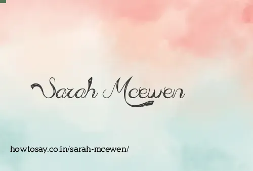 Sarah Mcewen