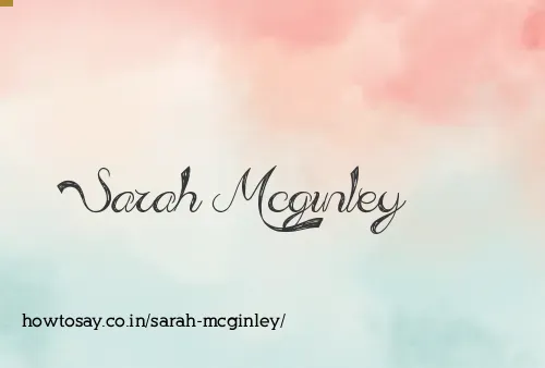 Sarah Mcginley