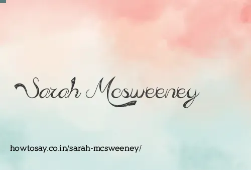 Sarah Mcsweeney