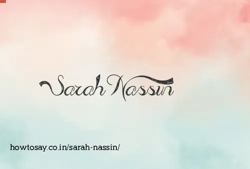 Sarah Nassin