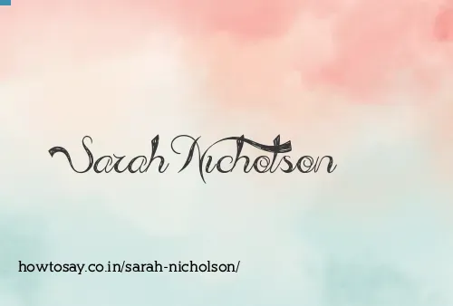 Sarah Nicholson