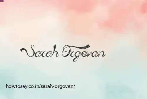 Sarah Orgovan