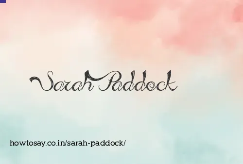 Sarah Paddock