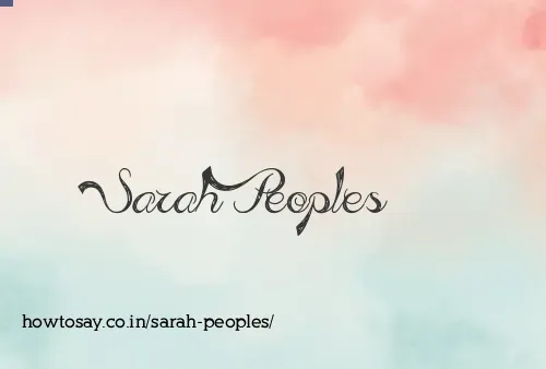 Sarah Peoples