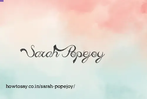 Sarah Popejoy