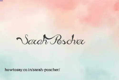 Sarah Poscher