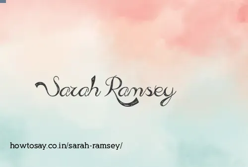 Sarah Ramsey
