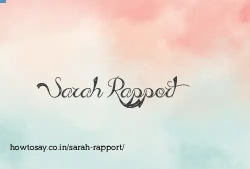 Sarah Rapport