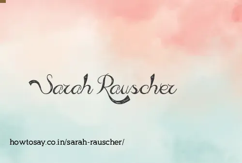 Sarah Rauscher