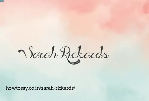 Sarah Rickards