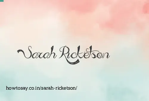 Sarah Ricketson