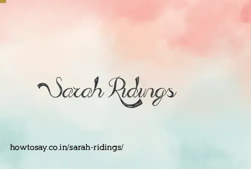 Sarah Ridings
