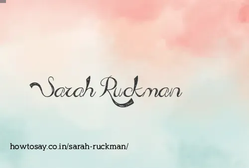 Sarah Ruckman