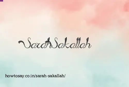 Sarah Sakallah