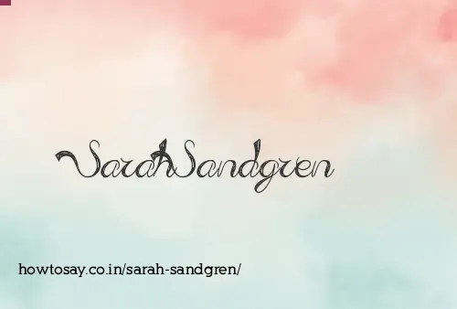 Sarah Sandgren
