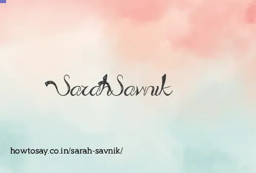 Sarah Savnik