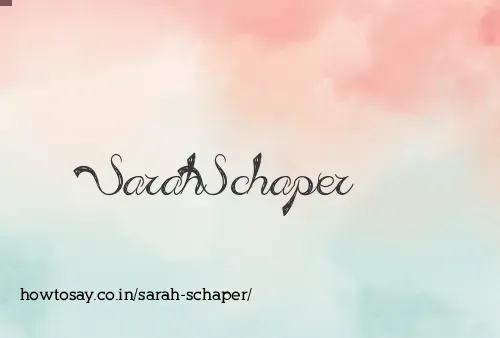 Sarah Schaper
