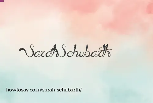 Sarah Schubarth