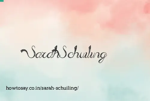 Sarah Schuiling