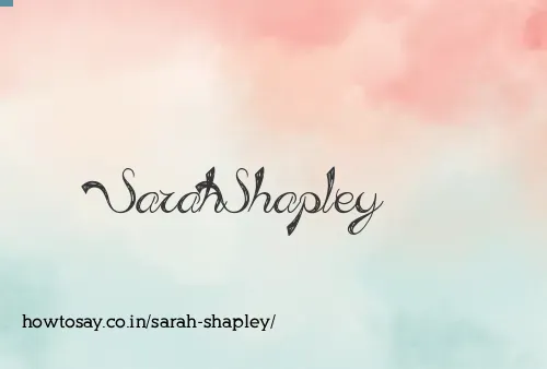 Sarah Shapley