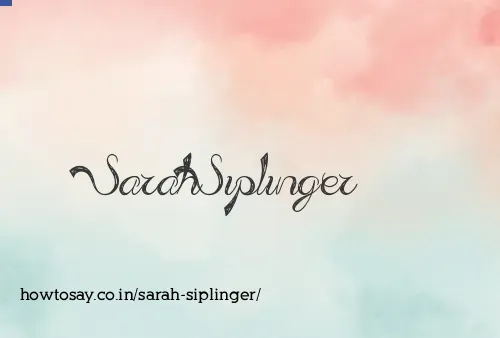 Sarah Siplinger