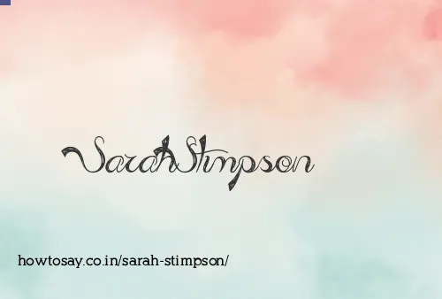 Sarah Stimpson