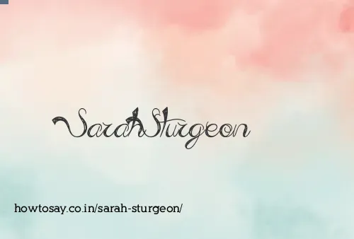 Sarah Sturgeon