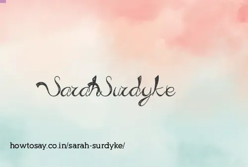 Sarah Surdyke