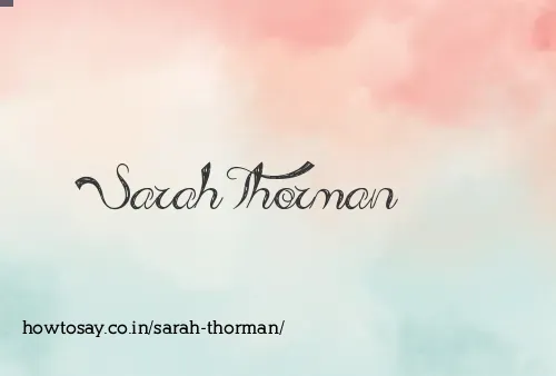 Sarah Thorman